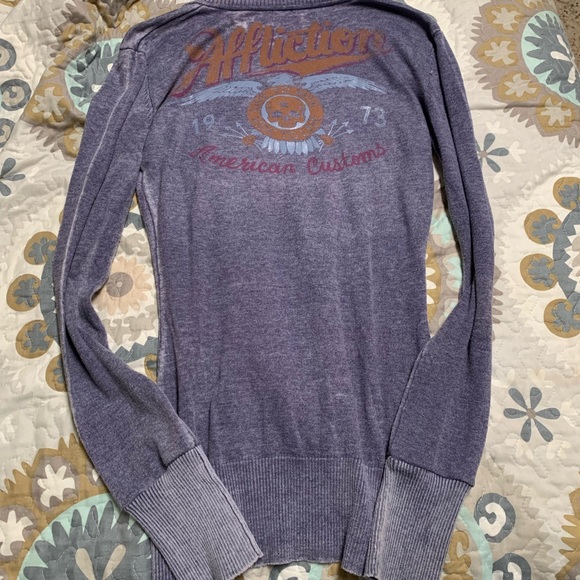 women’s Affliction long sleeve XL - Picture 2 of 3